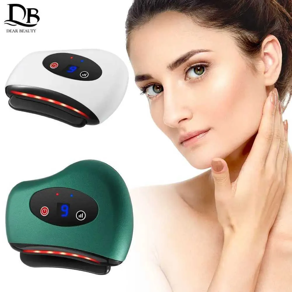 Home Beauty Instrument Vibration Scraper Facial Care Gua Sha Electric Stone Lift Massage Machine for Nasolabial Folding Anti Fat Mass Tool Q240508