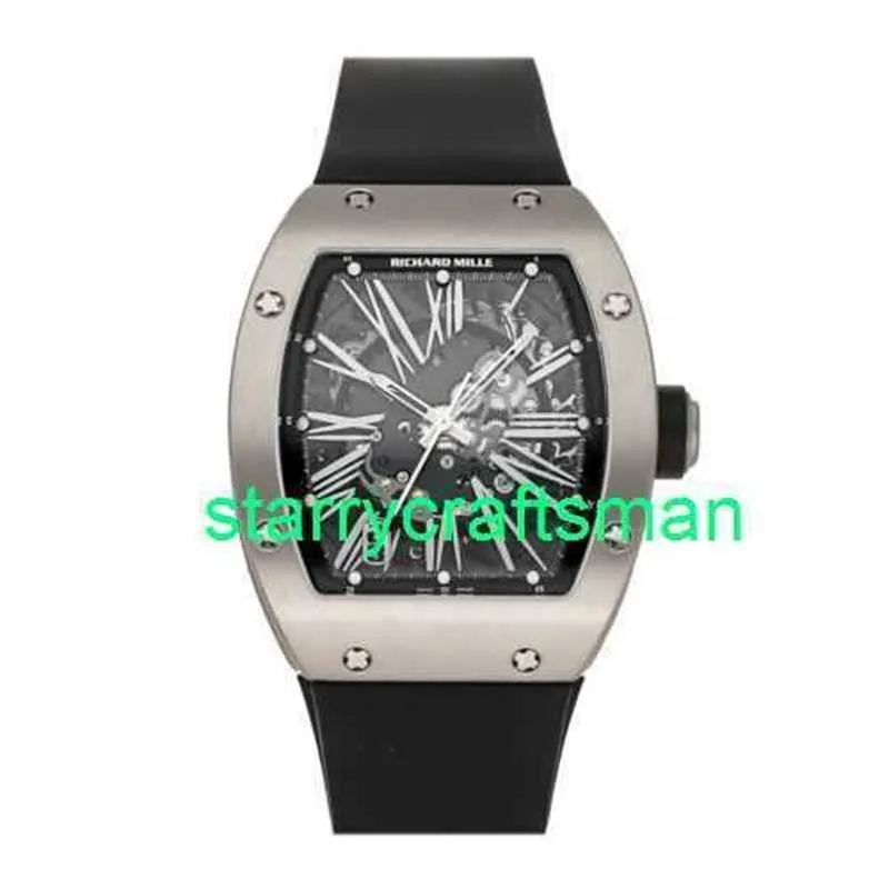 RM Luxury Montres mécaniques MINDES MILLS RM023 Titane automatique Strap Watch RM023 TI STS0