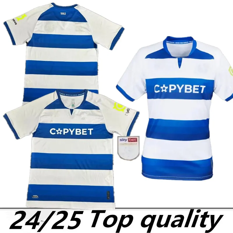 24 25 Queens Park Rangers Mens camisas de futebol Willock Willock Amos Roberts Dykes Johansen Home Shirts Futebol Camisas Camisetas curtas Manneve Uniformes 2024 2025 Home Away QPR