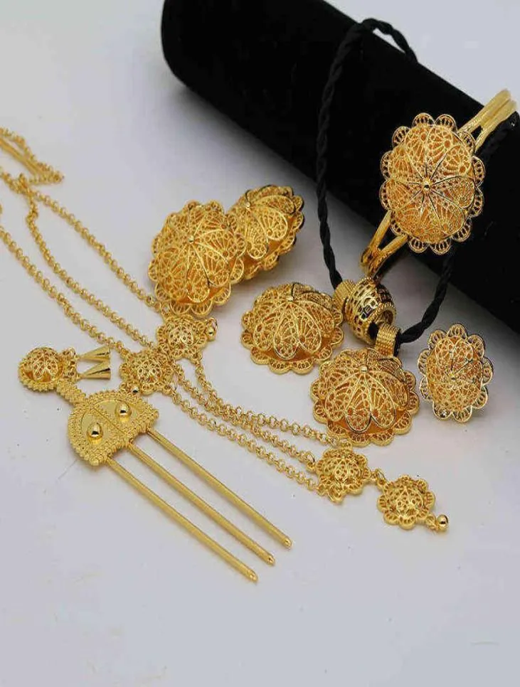 Ensembles de bijoux éthiopiens d'or 24K