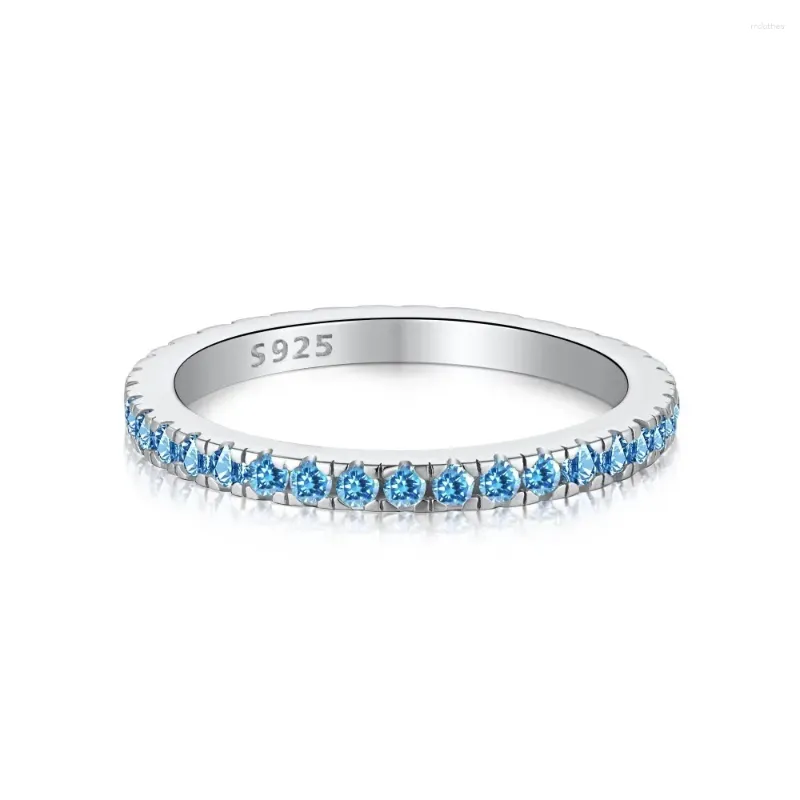 Pierścienie klastra s925 srebrny pierścionek srebrny gwiezdny gwiezdny cyrkon kolorowy cyrkon Diamentowy Diamentowy nakładający się prosta biżuteria