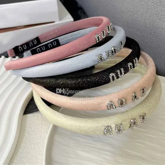 Fashion Luxury Designer Letter M Headbands Hair bands For Women Girl Brand Elastic Headband 1.4cm Narrow Headband Head Wrap High Quality Accessory