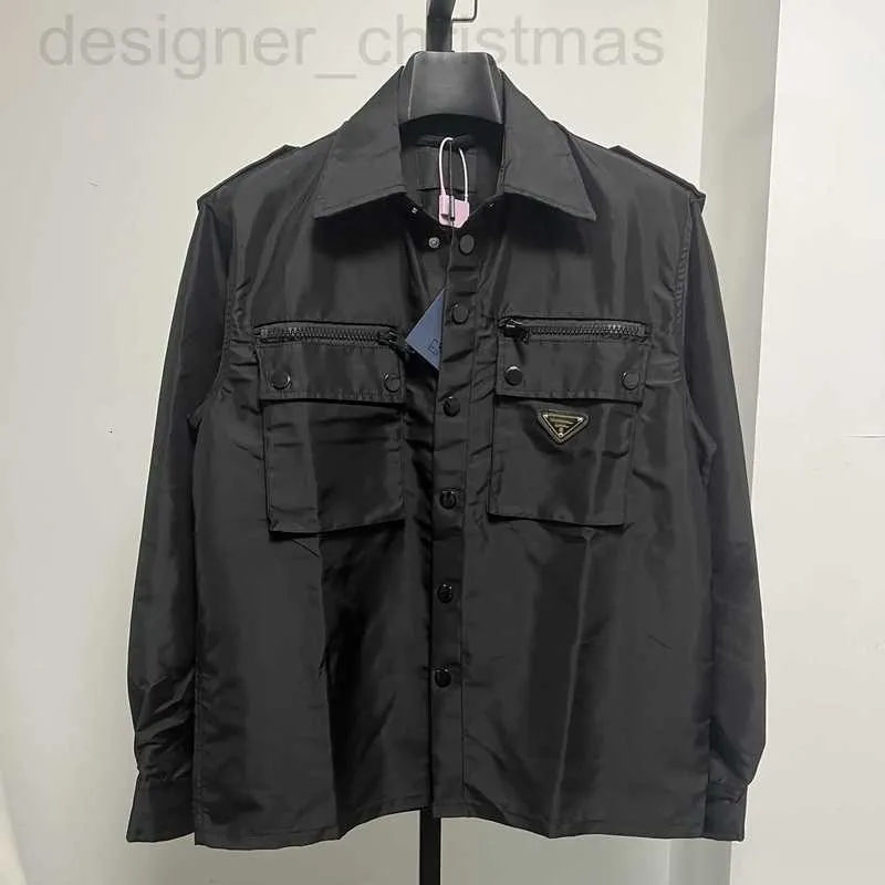 Men's Jackets Designer metal triangle letter logo mens casual jacket hooded jacket donkey 6F08