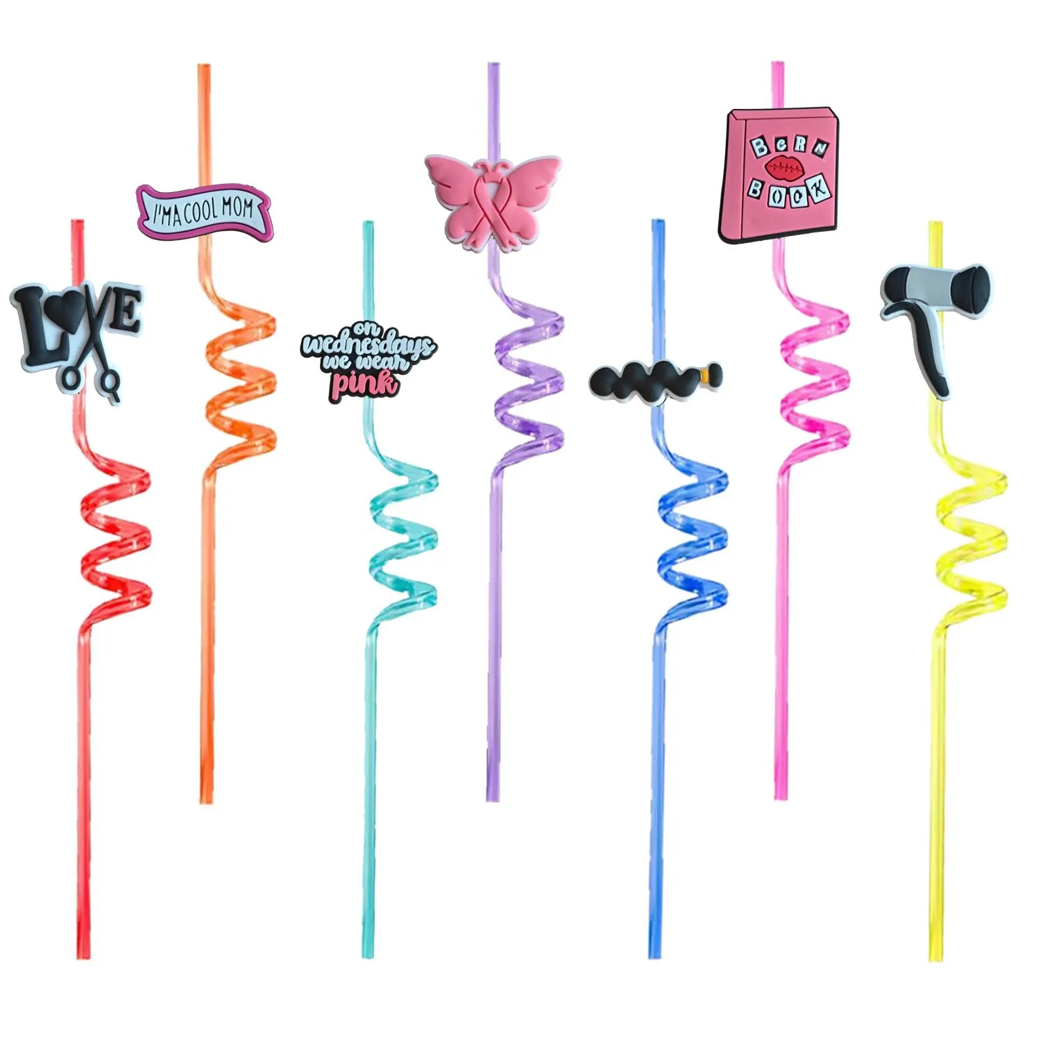 Disposable Plastic Sts Barber Shop Thème 33 Câtonnet folle à thème Boire pour les filles Summer Party Favoris Decorations d'anniversaire Christmas Ote4t