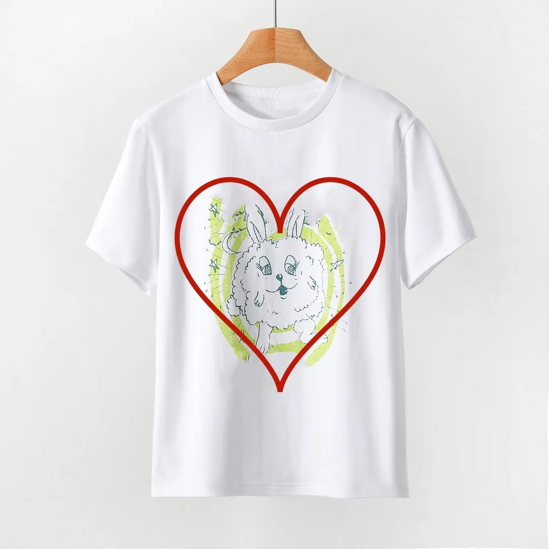 Camisetas femininas designer da primavera nova cintura versátil impressão sólida camiseta de manga curta de manga curta