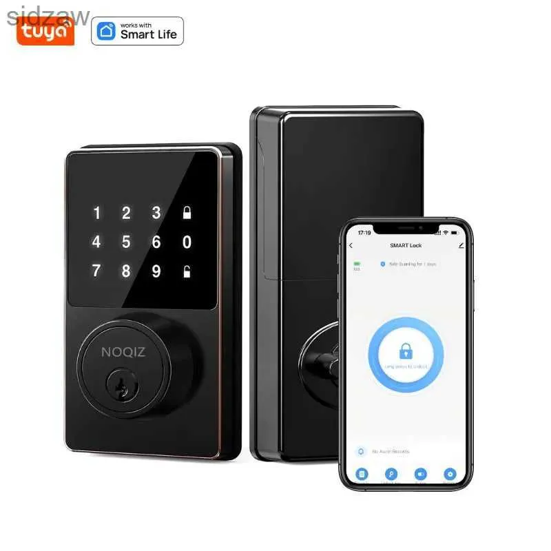 Smart Lock Tuya Life Intelligent Life Smart Door Lockless sem chave Aplicação de trava de porta com toque wx