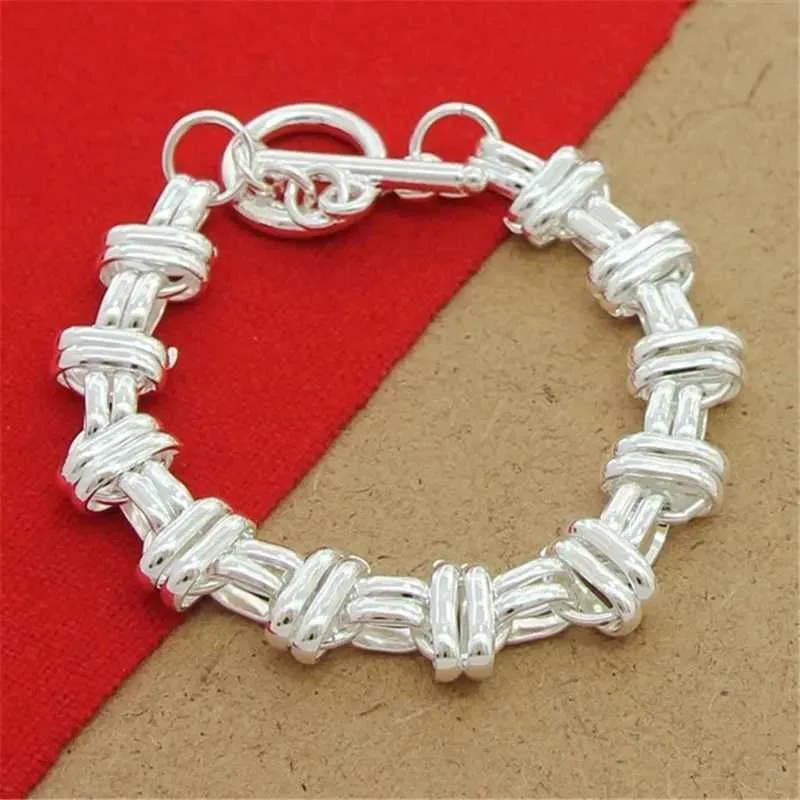 Hochzeitsarmbänder Hip Hop Männer 925 Silberarmband Handgefertigte Silberarmband -Party Schmuckgeschenk