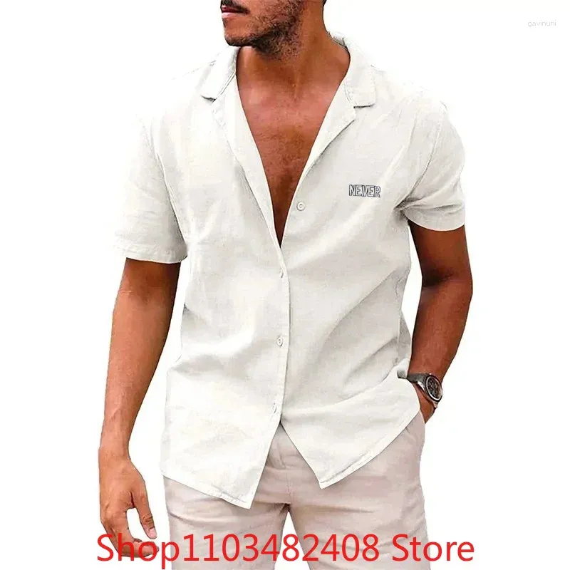 Camisas casuais masculinas Camisa de verão Camisa ao ar livre Tops de moda de moda Trendência