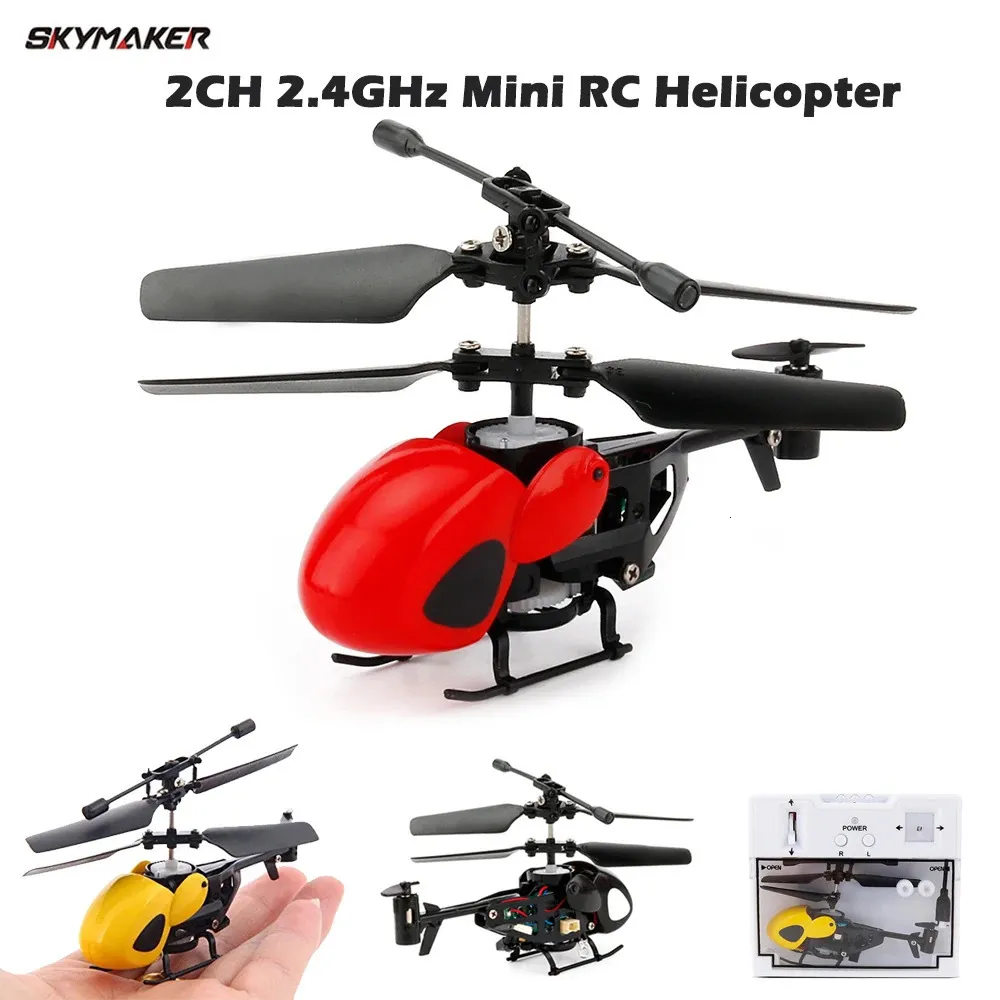 RC Mini Helicopter 2CH Portable QS5012 avec 610 MOTEUR BRACHÉ POUR KIDS Gift 240508