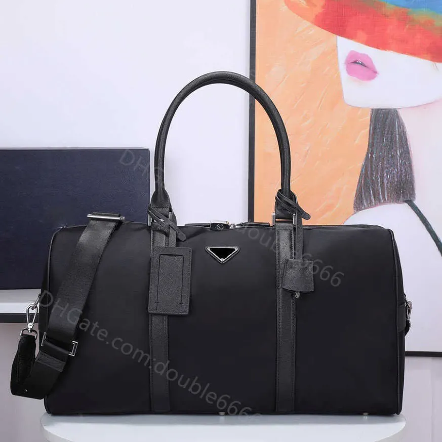 Top Quality Men Fashion Duffle Bag Triple Black Nylon Travel Bags Mens Handle Luggage Gentleman Business Tote with Shoulder Strap Rave 2049