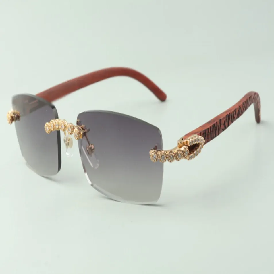 2021 изысканные солнцезащитные очки с бриллиантами букет 3524012 с натуральными деревянными храмами