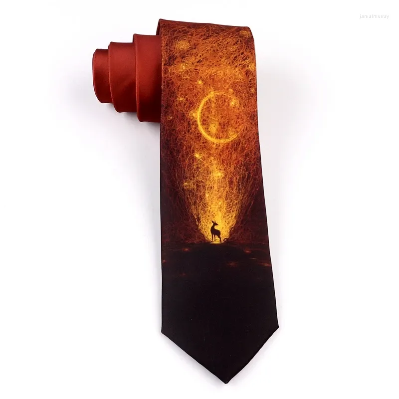 Pavoneggia gli studenti maschi degli studenti maschi dono dono cravatta originale design interessante cravatta creativa (cervo di dio arancione) femmina