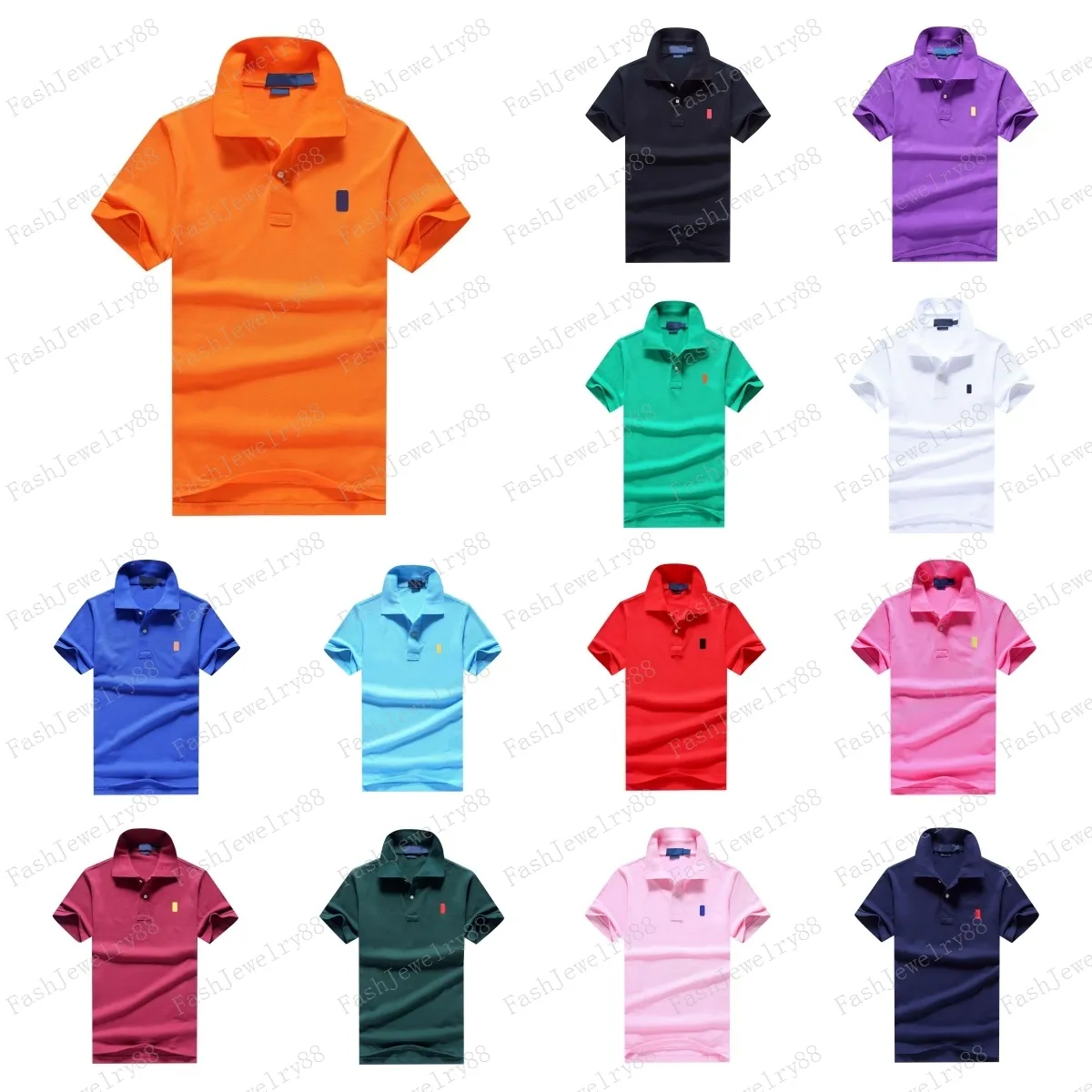 Fashion Mens Women Polo Tracksuit Shirts Men's Polo-Shirts Designer Shirt Business Collier Coton Coton Men Polo