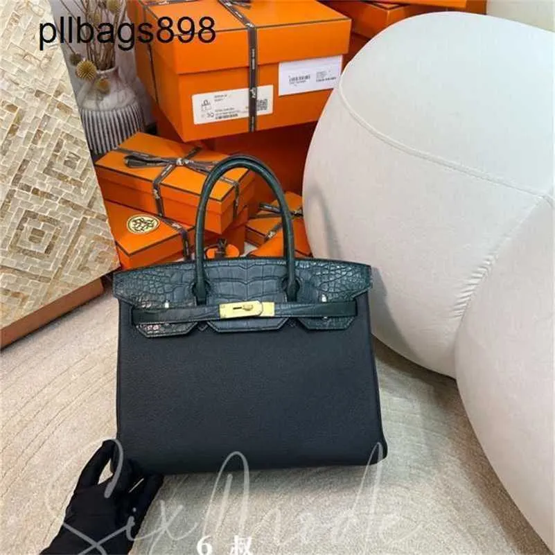 Cowhide Handbag Brkns Genuine Leather 6O Cypress Green Touch BK30 Uncle Wax ThreadBAI4400M