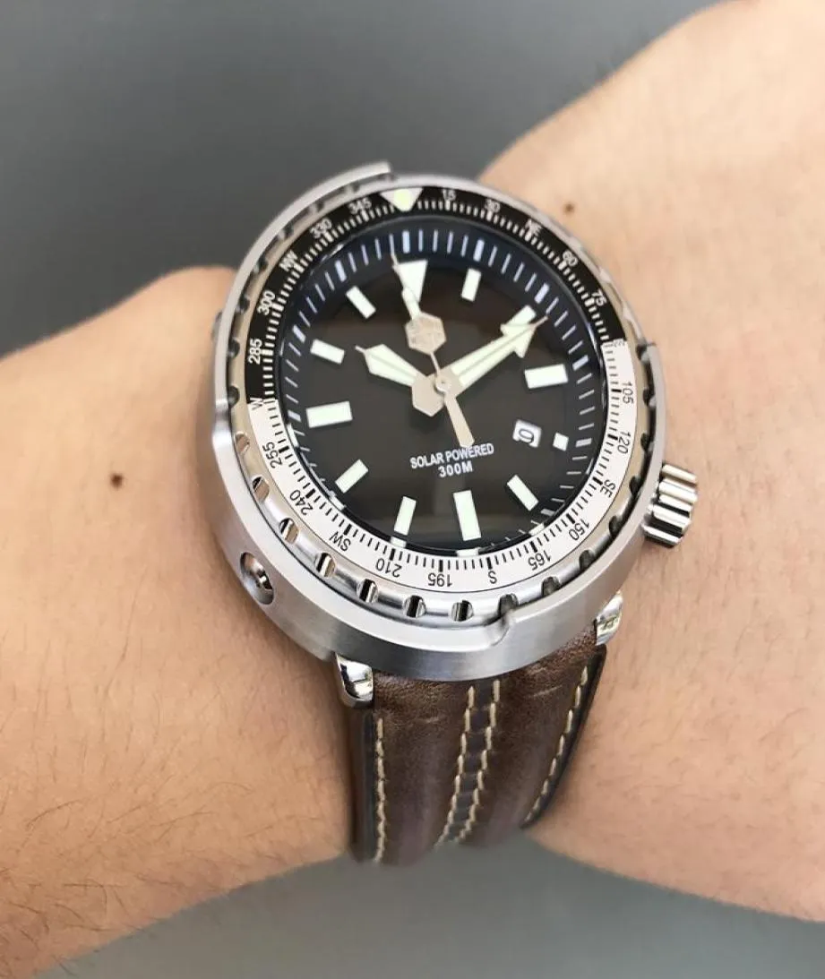 San Martin Neue Thunfisch SBDC035 Handgelenk Uhren Edelstahl -Tauchwachen 30atm Solar VS37 Movement Quartz Watch für Männer Frauen T2008527689
