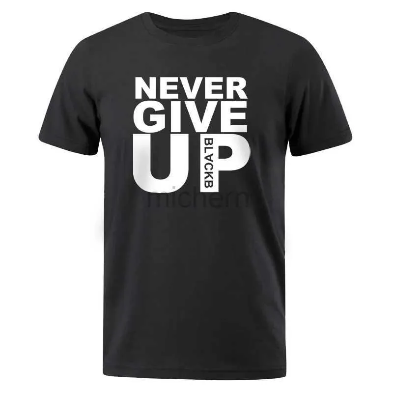 Men's T-Shirts You will never walk alone mens T-shirts never give up on O-neck mens T-shirts casual cotton mens shirts summer tops wholesale of mens T-shirts d240509