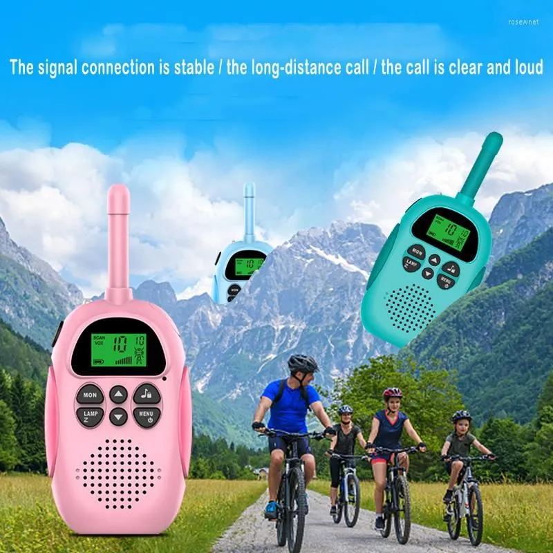 Walkie Talkie et les enfants signalent le rose bleu 2pcs Gift USB Strong Cadeau rechargeable Enfants en plein air pour SRNEP