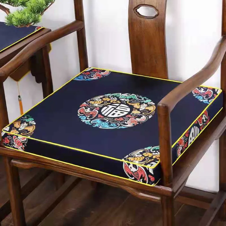 Coussins de siège de Brocade Silk Bood Luck sur mesure Coussin pour canapé Chaise de salle à manger de fauteuil.