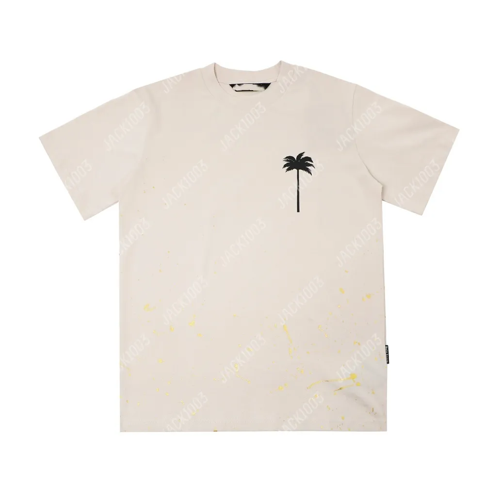 Palm Pa 24ss Letnia litera drukująca słoneczna logot logot koszula