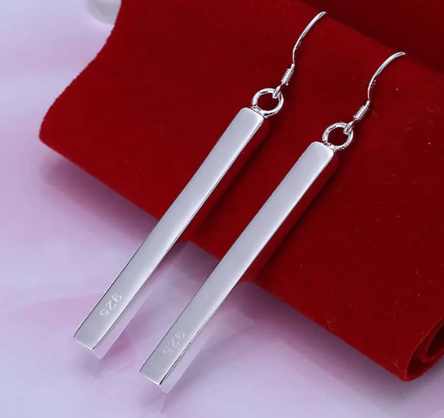 Fijn 925 Sterling Silver Earring2022 Nieuwe stijl 925Silver bengelende ronde cirkelstudie Stripe Hoop oorbellen voor vrouwen mode -sieraden 3572862