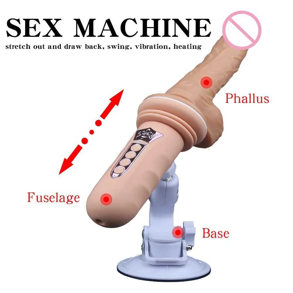 Autres articles de beauté Health Machine Télésique Dildo Vibrator automatique Masseur vers le haut G Spot Poussant la masturbation féminine de jouets vaginaux rétractables Y240503