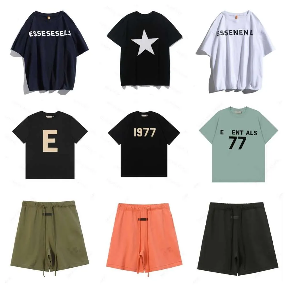 Designer mens T Shirt ESS FG tees 1977 brand essen shirt tials T Shirt Casual comfortable breathable half sleeve top fashion women shorts Cool Shorts Sleeve Clothes bv