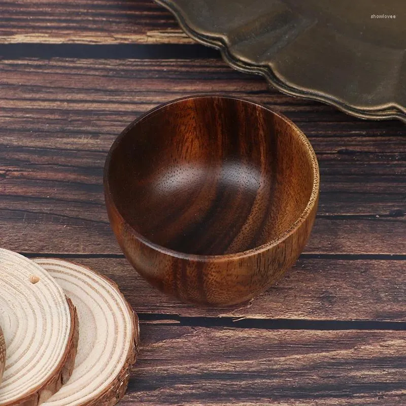 Миски 1 ПК салатная чаша практическая прочная деревянная простая держатель для хранения кухонные столовые приборы