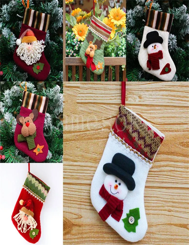 Calzini di Natale borse regalo Candy Socks Tree Christmas Decorazioni a ciondoli Calzini Gift Natalizio Borse per caramelle DB1334053998