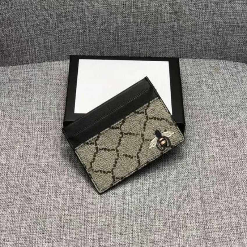 2022 Fashion Nouveau design européen portefeuille en cuir masculin porte-cartes Bages de cartes imprimées Tiger Snake Mens Small Credit Card Wallets 270Q