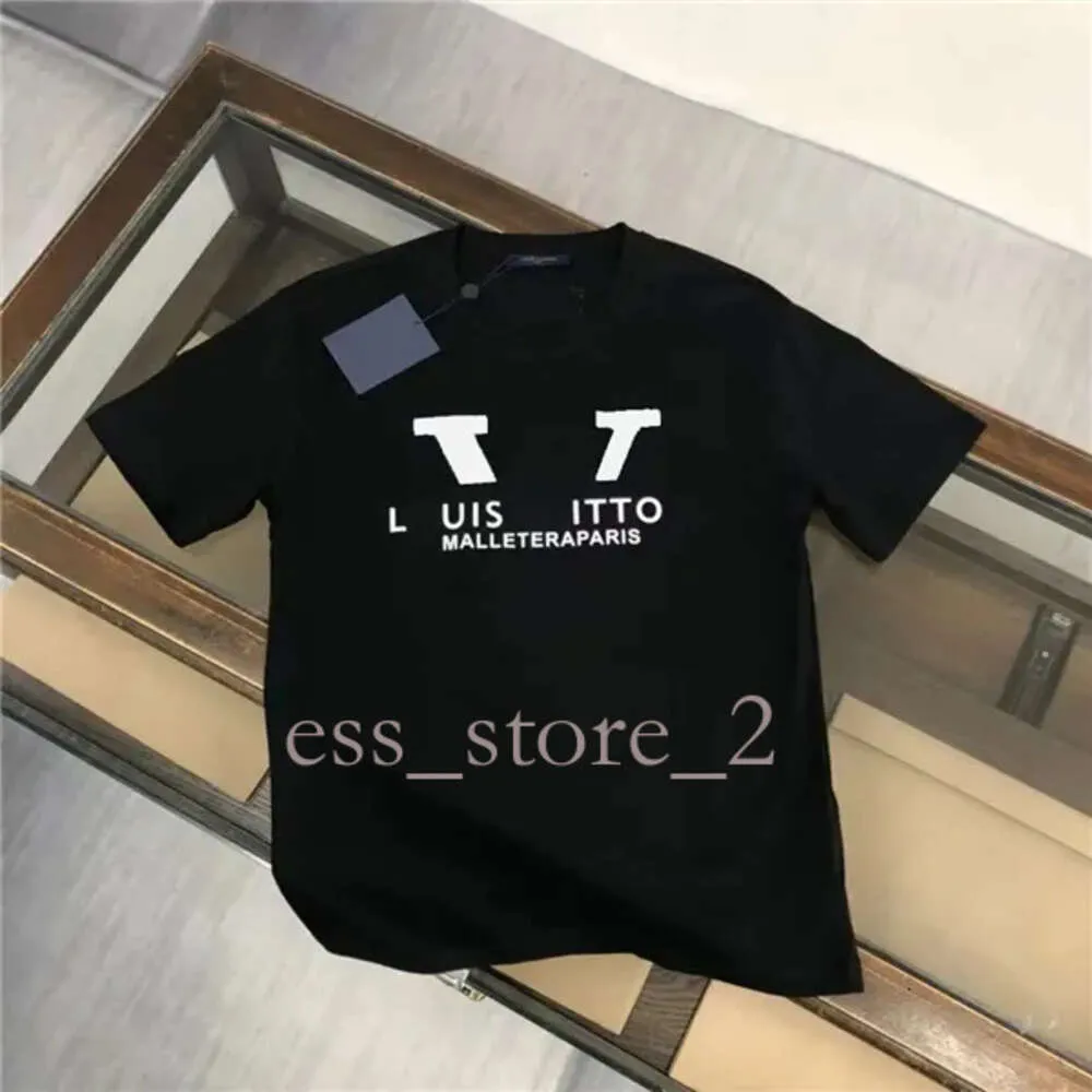 Louiseviution Shirt Mens Designer For Hommes Shirts Womens Shirts Fashion Tshirt avec lettres décontractées Summer Short Couple de couple 24SS Top Quality 977