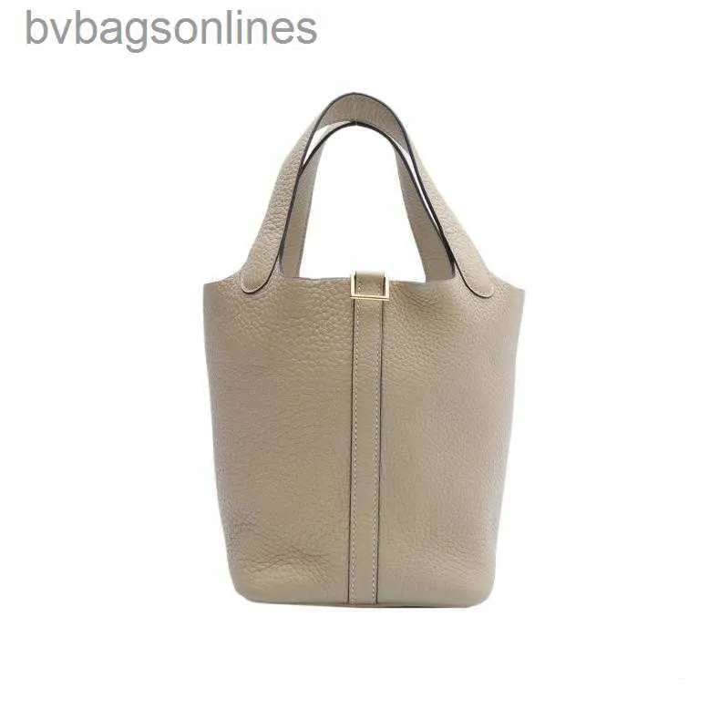 Aaa High Quality Hremms Bags Designer Luxury Original Brand Bags New Handbag Picotin18 Vegetable Basket Carved Gold Buckle Bag