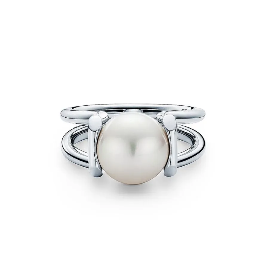 Branche d'or européenne plaquée Hardwear Ring Fashion Pearl Anneau Vintage Charmes vintage pour le mariage de la fête de mariage bijoux de bijoux 6-8 275