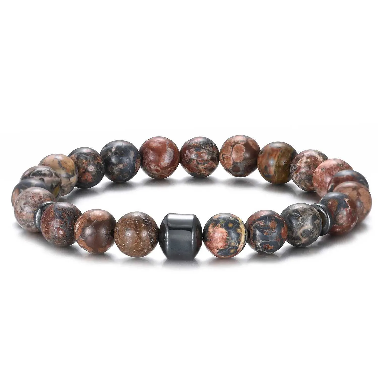 Kralenarmband 8mm Natuursteen Lava Tijgeroog Zwarte Onyx Matte Helende Kralen Bangle Stretch Charm Yoga Voor Vrouwen Mannen_voghion.com