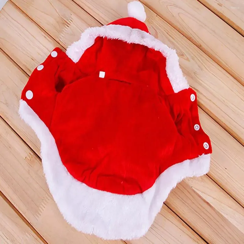 Trajes de vestuário de cachorro Casaco de anjo de Natal Papai Noel Terno Fancy Pet Gift - Red