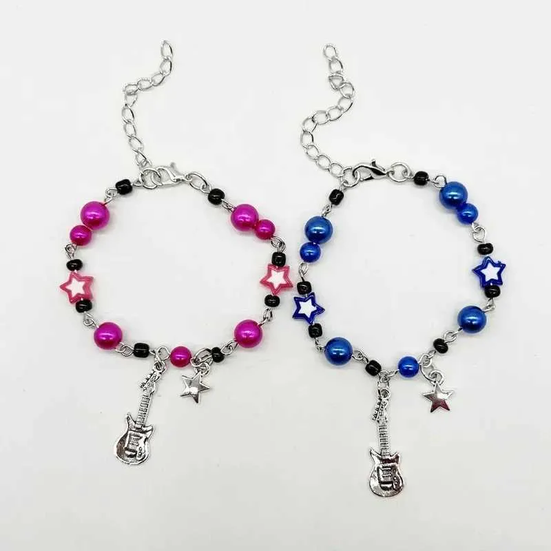 Braccialetto 2 pezzi/set Moda Coppia Perline Bracciale Tv Girl Abbinamento Chi Davvero Si Prende Cura Album Ispirato Bracciali Amici Gioielli_voghion.com