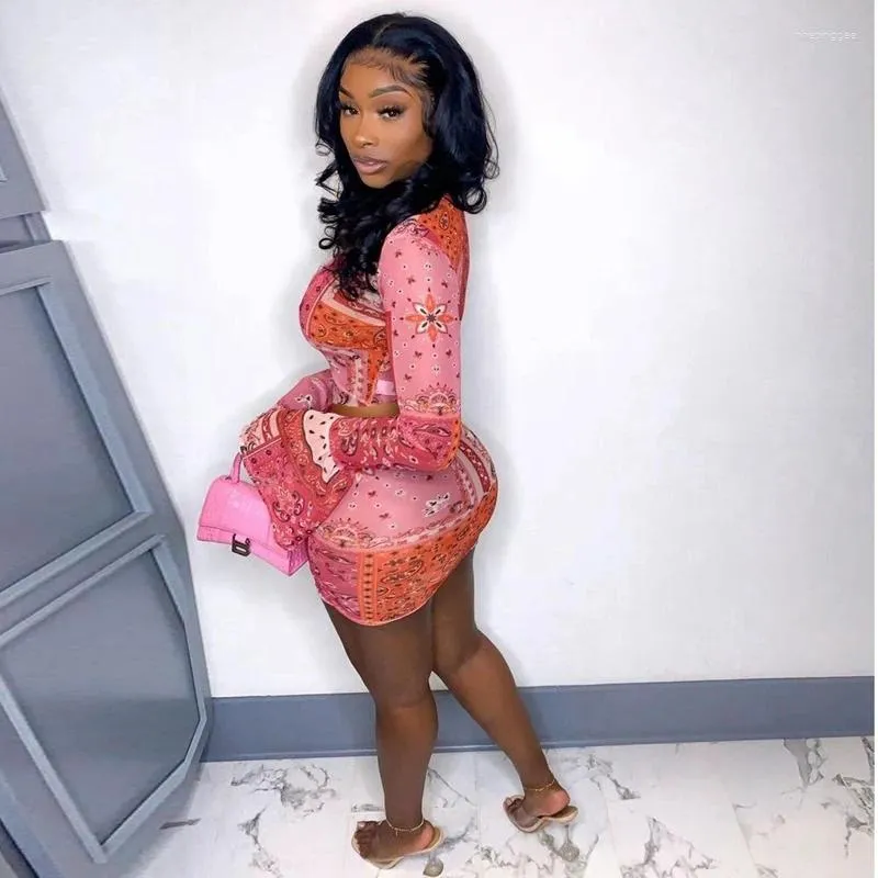 Bandana Print Two Piece Bodycon Dress Set with Crop Top and Drawstring Mini  Skirt for Summer Night Club Outfits from Dhgate Work Dresses - price 28.78