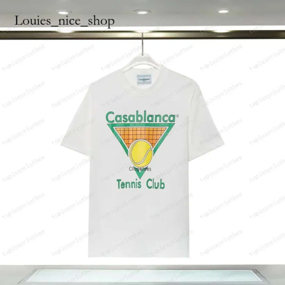 Casa Blanca Shirts Mens Designer Casablanca T -shirt Fashion man Kledingstraatontwerpster T Shirts Tennis Club Shorts Mouw Kleding Shirts Luxe shirt 24SS 876