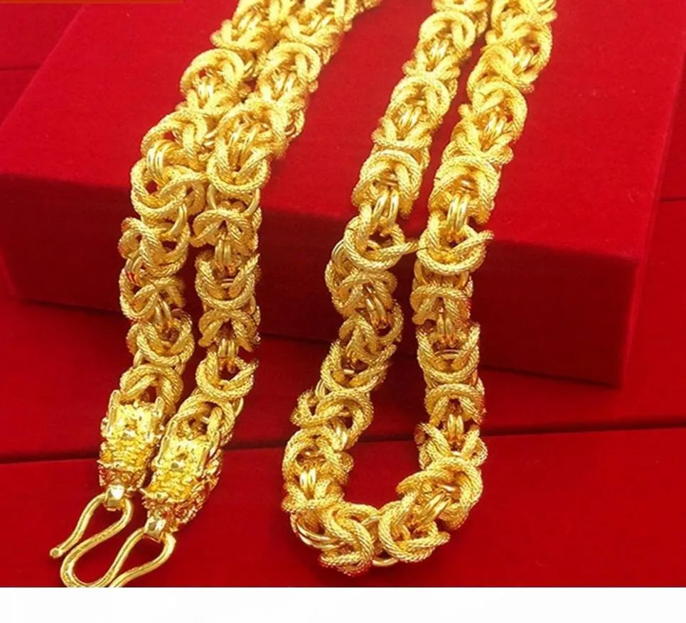 Halskette Jungen Herren Kette Halskette Gold gefüllt Hip Hop Schwere dicke ed klobige Halskette Mode Schmuck 24 Zoll J1905265313824