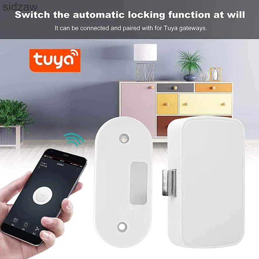 Smart Lock Intelligent Bluetooth Drawer Lock Application låser upp Punch Free Invisible Electronic Lock Filet Cabinet Garderobsdörr Dold Lock WX