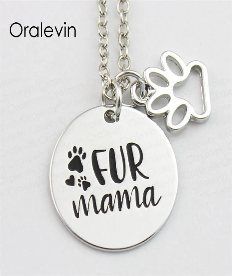 Fur Mama Inspirational Accessori incisi a mano Inspirate Accantina personalizzata Collana a sospensione personalizzata per donne Regali di gioielli fai -da -te 10pcs LO5514754