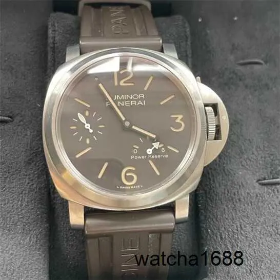 Montre de poigne décontractée Panerai Luminor Series PAM00797 Watch Manual Mechanical Mens Huit Day Chain Titanium Metal Luxury Watch