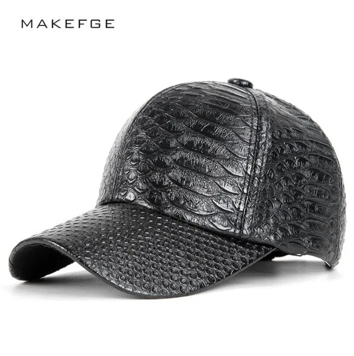 Fashion Baseball Cap Men Fall Fabe Leather Cap Hip Hop Hop Snapback Chapeaux Adult Outdoor Père Gift7833964