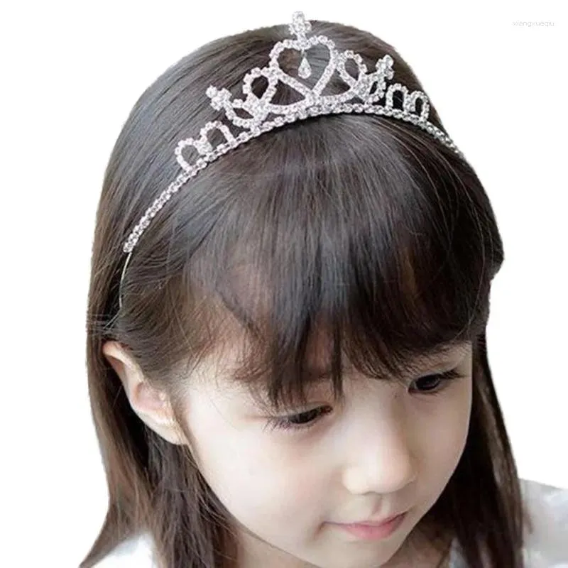 Accessoires de cheveux 1pc pour enfants filles strass de princesse couronne de couronne tiara bâton mode bébé