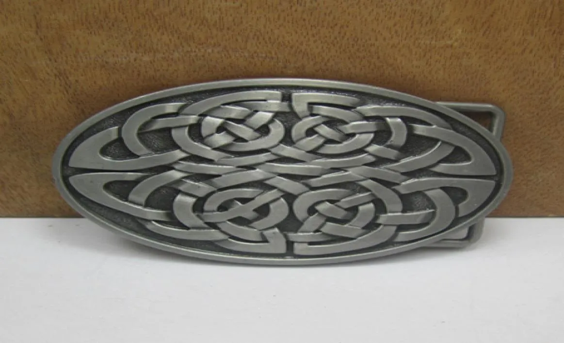 Bucklehome Fashion Celtic Gürtelschnalle mit Zinn Finish FP03509 für 4 cm Wideth Belt 7276585 geeignet