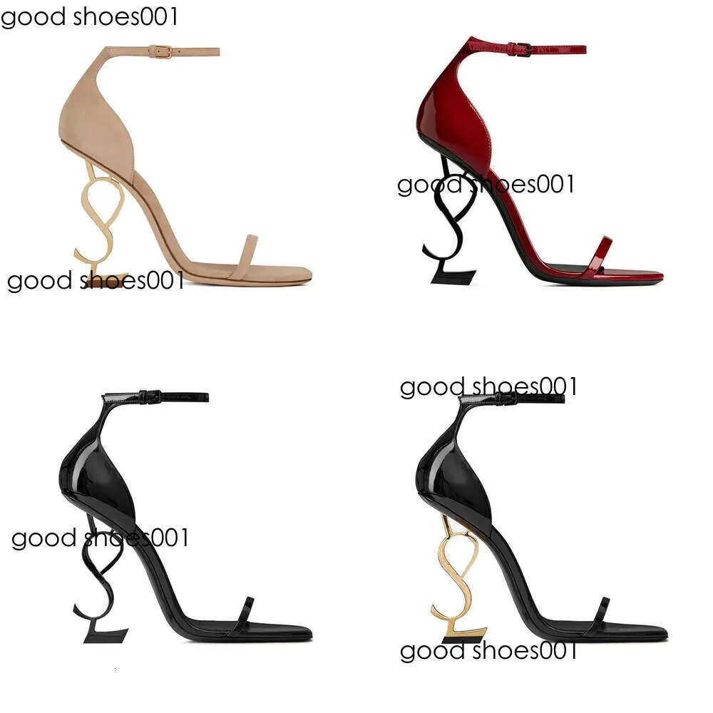 Sandals Designer Opyum High Heels Women Women Open Op Toe Tacco classico in metallo Classic Letters Sandal Original Edition