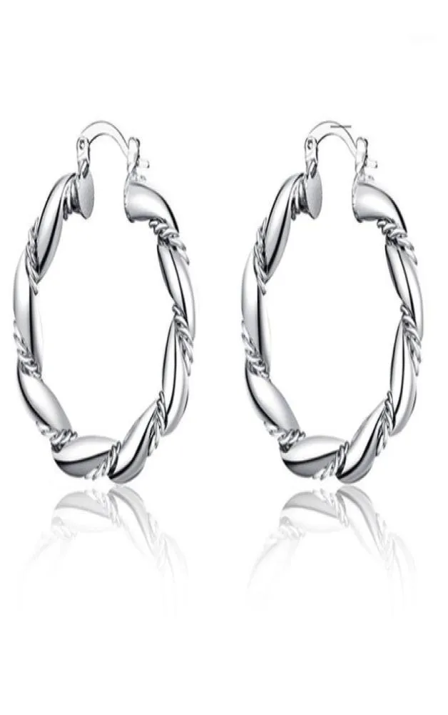 Charme Dress Up Girl Silver Jewelry Hoop Earring Europe Style Creative Ed Corde Route pour les femmes exquise git présente12485474