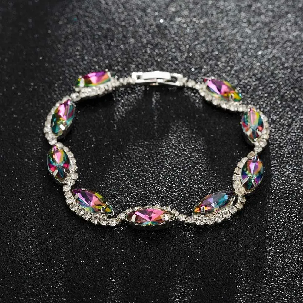 Bracelets de mariage de qualité supérieure Bracelet de cristal multicolore