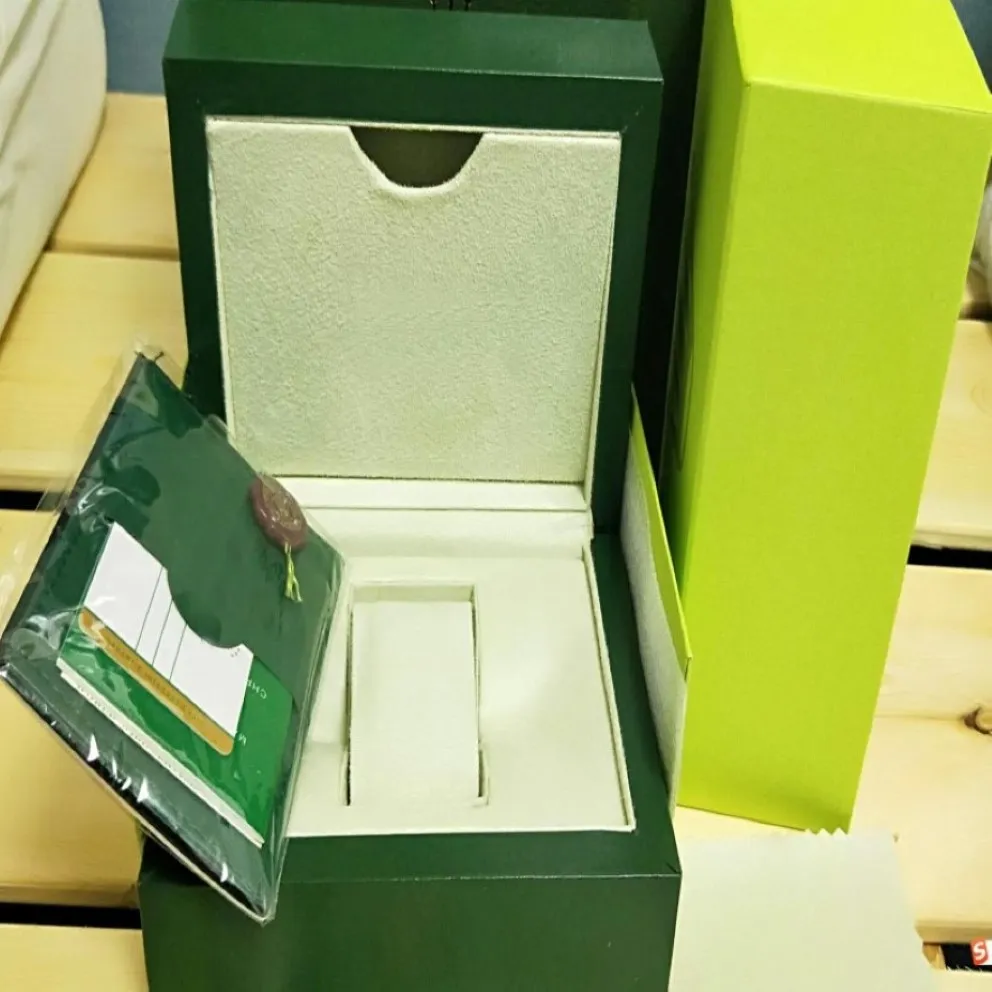 Green Leather Gift Green Watch Box With Original Box And Papers Fits ...