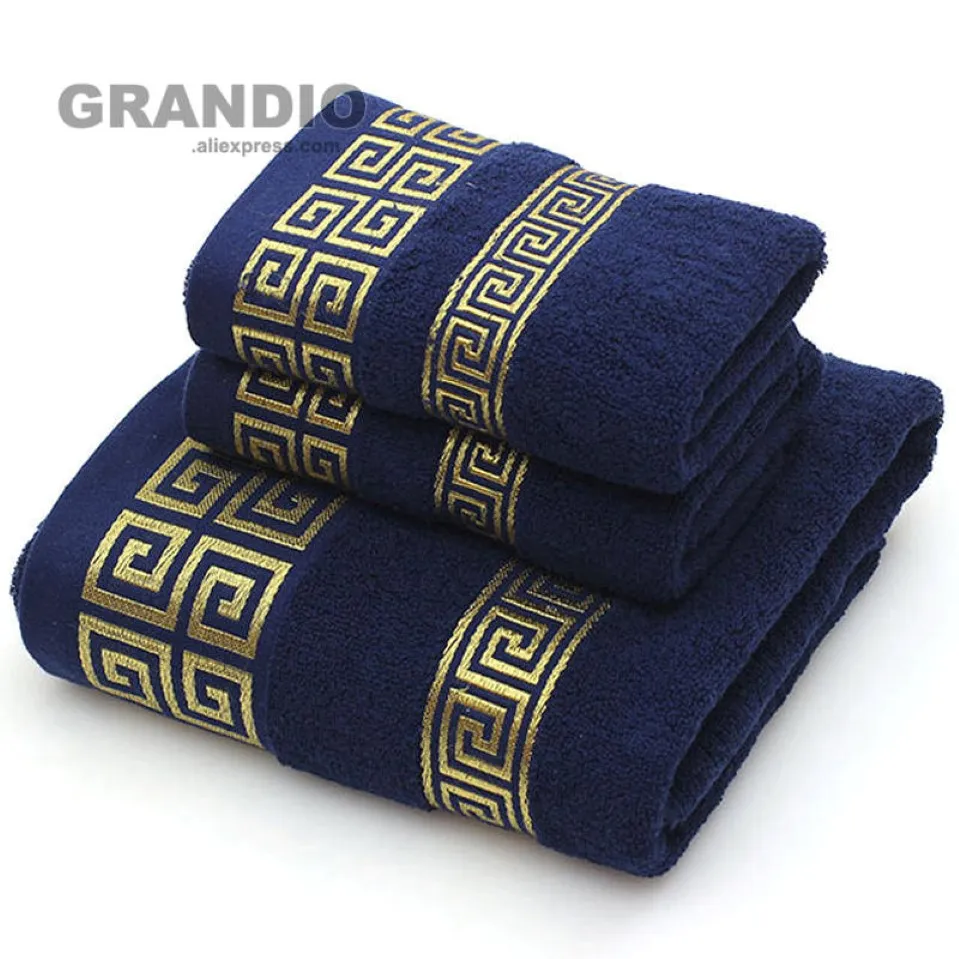 100% katoenen handdoek set badkamer geometrische patroon badhanddoek voor volwassenen gezicht handdoeken Tandhandel Washandje reissport 248L