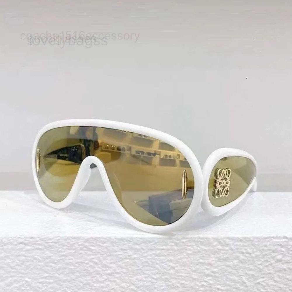 Luxo de designer de óculos de sol com máscara de onda para homens e mulheres ao ar livre de lazer de viagem de sol.